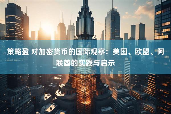 策略盈 对加密货币的国际观察：美国、欧盟、阿联酋的实践与启示