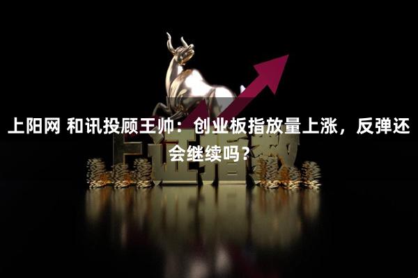 上阳网 和讯投顾王帅:创业板指放量上涨,反弹还会继续吗?